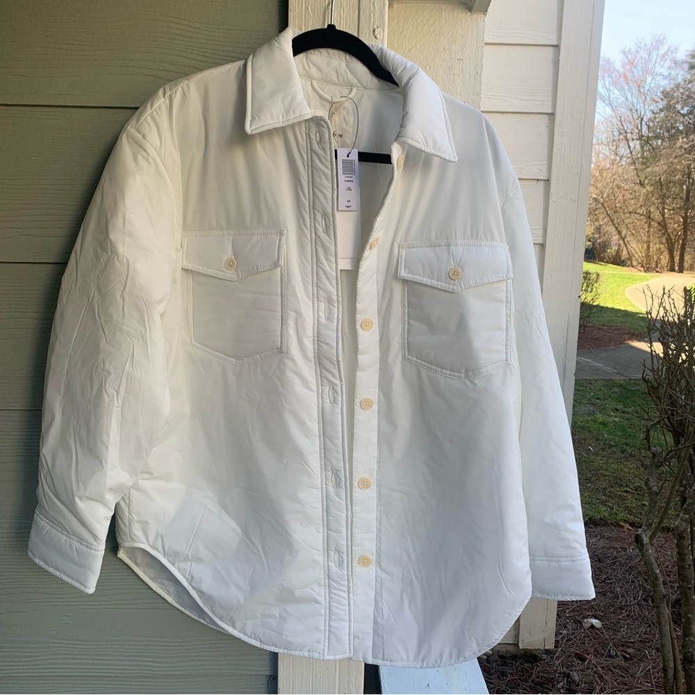 Aritzia Wilfred Free The Ganna Shirt Jacket Oak NWT button down small women’s